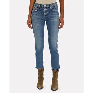 Agolde Toni Jeans Women's 27 Blue Denim Mid Rise‎ Straight Ankle Stretch